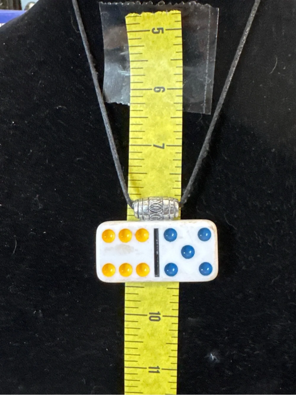 Handmade reversible 'Faith' Pendant Necklace and Domino piece on other side